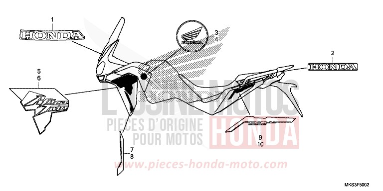 MARQUE/RAYURE (3) de Africa Twin DCT DARKNESS BLACK METALLIC (NH463) de 2020